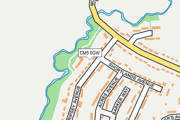 CM5 0GW map - OS OpenMap – Local (Ordnance Survey) CM5 0GW map - OS OpenMap – Local (Ordnance Survey)