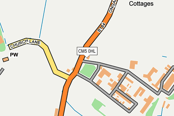 CM5 0HL map - OS OpenMap – Local (Ordnance Survey) CM5 0HL map - OS OpenMap – Local (Ordnance Survey)