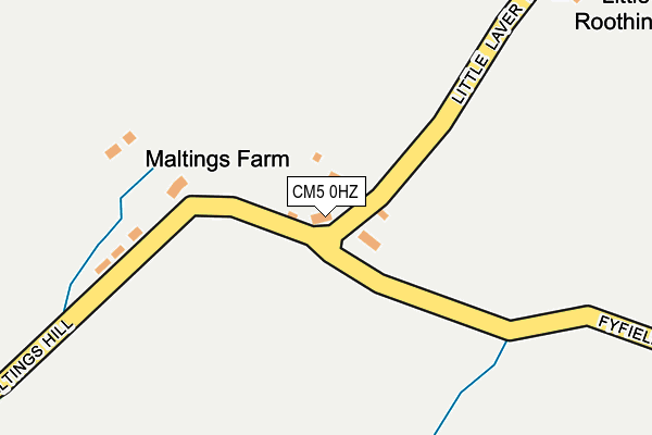CM5 0HZ map - OS OpenMap – Local (Ordnance Survey) CM5 0HZ map - OS OpenMap – Local (Ordnance Survey)