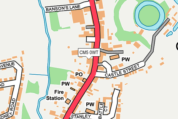 CM5 0WT map - OS OpenMap – Local (Ordnance Survey) CM5 0WT map - OS OpenMap – Local (Ordnance Survey)