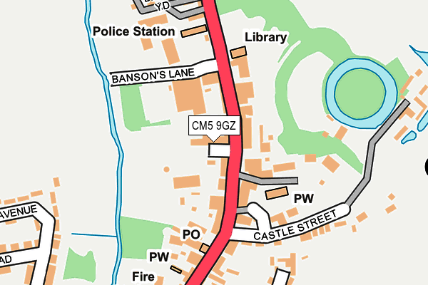CM5 9GZ map - OS OpenMap – Local (Ordnance Survey) CM5 9GZ map - OS OpenMap – Local (Ordnance Survey)