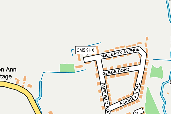 CM5 9HX map - OS OpenMap – Local (Ordnance Survey) CM5 9HX map - OS OpenMap – Local (Ordnance Survey)