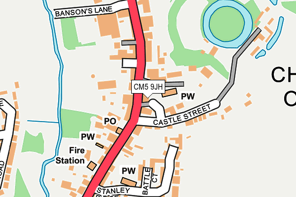 CM5 9JH map - OS OpenMap – Local (Ordnance Survey) CM5 9JH map - OS OpenMap – Local (Ordnance Survey)