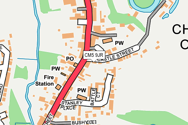 CM5 9JR map - OS OpenMap – Local (Ordnance Survey) CM5 9JR map - OS OpenMap – Local (Ordnance Survey)