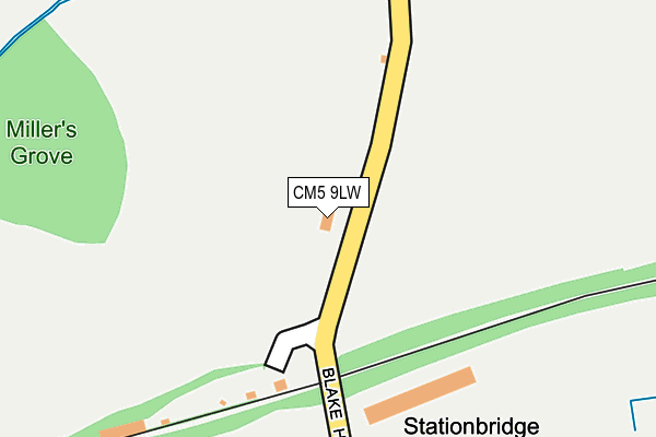 CM5 9LW map - OS OpenMap – Local (Ordnance Survey) CM5 9LW map - OS OpenMap – Local (Ordnance Survey)
