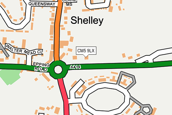 CM5 9LX map - OS OpenMap – Local (Ordnance Survey) CM5 9LX map - OS OpenMap – Local (Ordnance Survey)