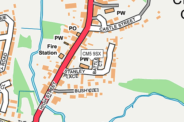 CM5 9SX map - OS OpenMap – Local (Ordnance Survey) CM5 9SX map - OS OpenMap – Local (Ordnance Survey)