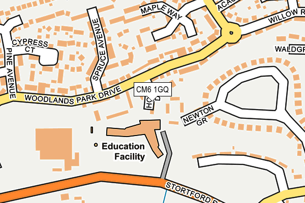 CM6 1GQ map - OS OpenMap – Local (Ordnance Survey) CM6 1GQ map - OS OpenMap – Local (Ordnance Survey)