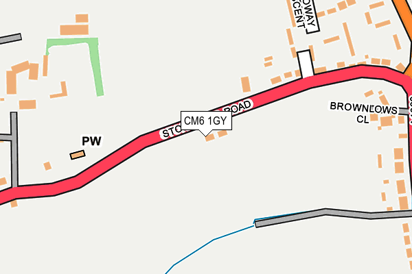 CM6 1GY map - OS OpenMap – Local (Ordnance Survey) CM6 1GY map - OS OpenMap – Local (Ordnance Survey)