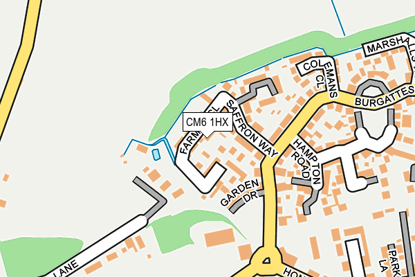 CM6 1HX map - OS OpenMap – Local (Ordnance Survey) CM6 1HX map - OS OpenMap – Local (Ordnance Survey)