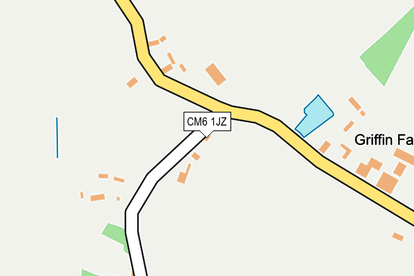 CM6 1JZ map - OS OpenMap – Local (Ordnance Survey) CM6 1JZ map - OS OpenMap – Local (Ordnance Survey)
