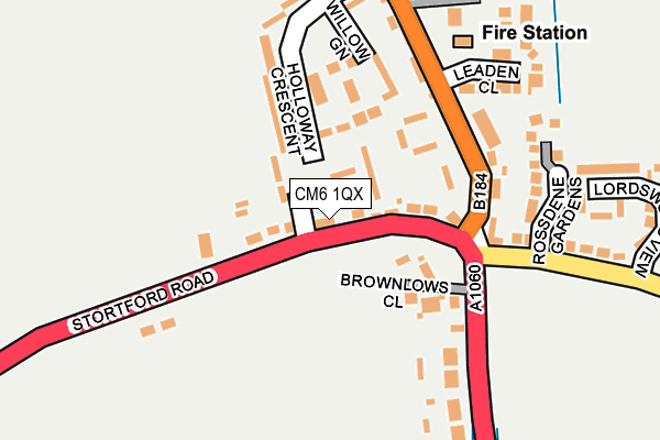 CM6 1QX map - OS OpenMap – Local (Ordnance Survey) CM6 1QX map - OS OpenMap – Local (Ordnance Survey)