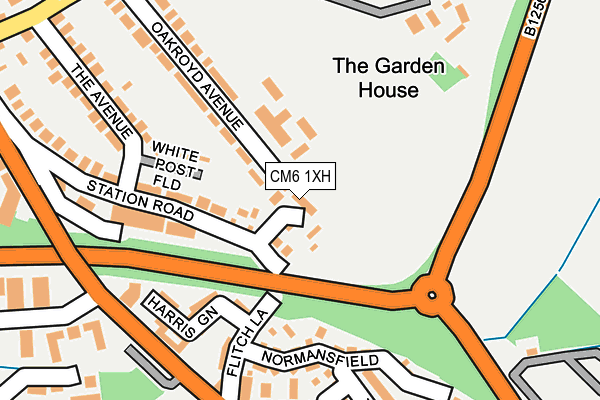CM6 1XH map - OS OpenMap – Local (Ordnance Survey) CM6 1XH map - OS OpenMap – Local (Ordnance Survey)