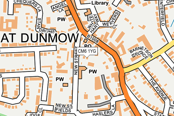 CM6 1YG map - OS OpenMap – Local (Ordnance Survey)