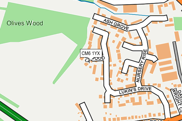 CM6 1YX map - OS OpenMap – Local (Ordnance Survey) CM6 1YX map - OS OpenMap – Local (Ordnance Survey)