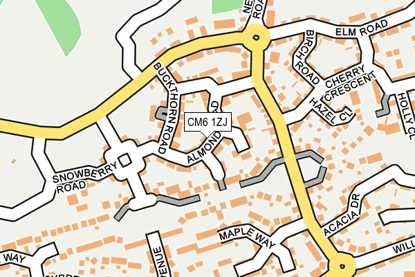 CM6 1ZJ map - OS OpenMap – Local (Ordnance Survey) CM6 1ZJ map - OS OpenMap – Local (Ordnance Survey)