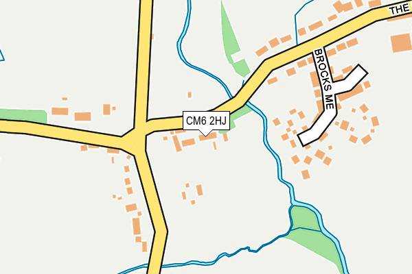 CM6 2HJ map - OS OpenMap – Local (Ordnance Survey) CM6 2HJ map - OS OpenMap – Local (Ordnance Survey)