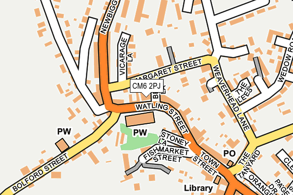 CM6 2PJ map - OS OpenMap – Local (Ordnance Survey) CM6 2PJ map - OS OpenMap – Local (Ordnance Survey)