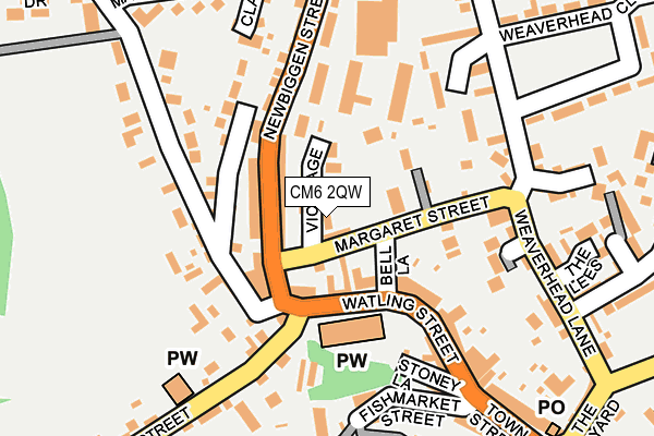 CM6 2QW map - OS OpenMap – Local (Ordnance Survey) CM6 2QW map - OS OpenMap – Local (Ordnance Survey)