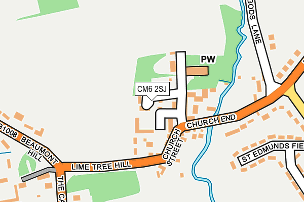 CM6 2SJ map - OS OpenMap – Local (Ordnance Survey) CM6 2SJ map - OS OpenMap – Local (Ordnance Survey)