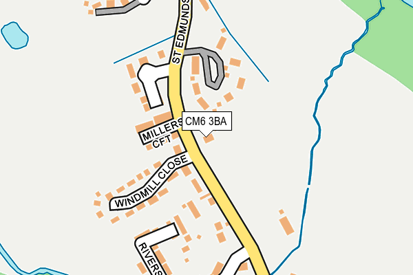 CM6 3BA map - OS OpenMap – Local (Ordnance Survey) CM6 3BA map - OS OpenMap – Local (Ordnance Survey)
