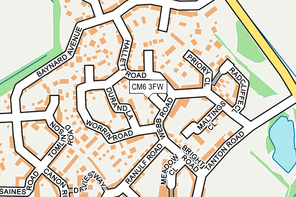 CM6 3FW map - OS OpenMap – Local (Ordnance Survey) CM6 3FW map - OS OpenMap – Local (Ordnance Survey)