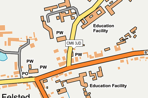 CM6 3JD map - OS OpenMap – Local (Ordnance Survey) CM6 3JD map - OS OpenMap – Local (Ordnance Survey)