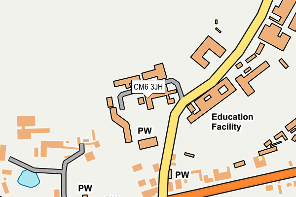 CM6 3JH map - OS OpenMap – Local (Ordnance Survey) CM6 3JH map - OS OpenMap – Local (Ordnance Survey)