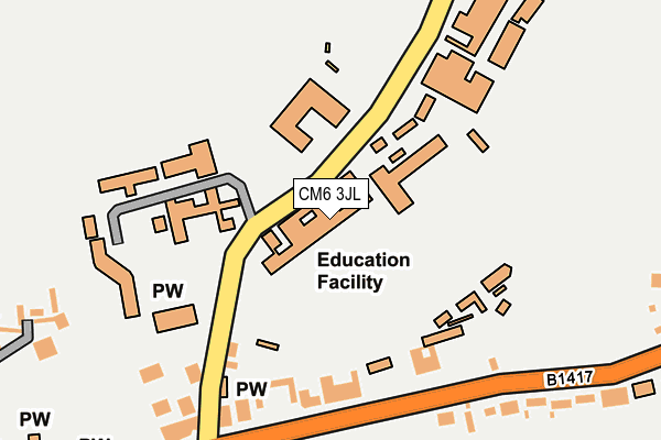 CM6 3JL map - OS OpenMap – Local (Ordnance Survey) CM6 3JL map - OS OpenMap – Local (Ordnance Survey)