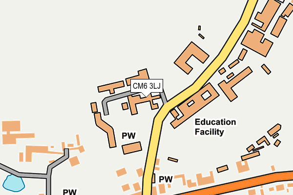 CM6 3LJ map - OS OpenMap – Local (Ordnance Survey) CM6 3LJ map - OS OpenMap – Local (Ordnance Survey)