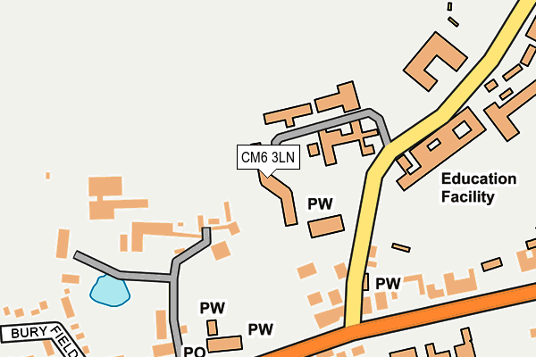 CM6 3LN map - OS OpenMap – Local (Ordnance Survey) CM6 3LN map - OS OpenMap – Local (Ordnance Survey)
