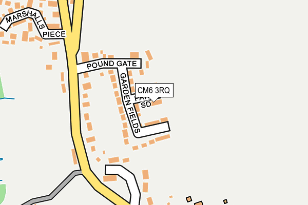 CM6 3RQ map - OS OpenMap – Local (Ordnance Survey) CM6 3RQ map - OS OpenMap – Local (Ordnance Survey)