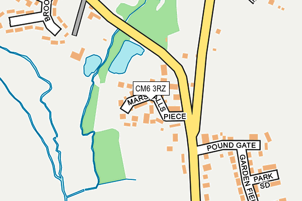 CM6 3RZ map - OS OpenMap – Local (Ordnance Survey) CM6 3RZ map - OS OpenMap – Local (Ordnance Survey)
