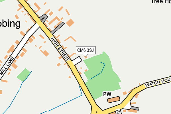 CM6 3SJ map - OS OpenMap – Local (Ordnance Survey) CM6 3SJ map - OS OpenMap – Local (Ordnance Survey)