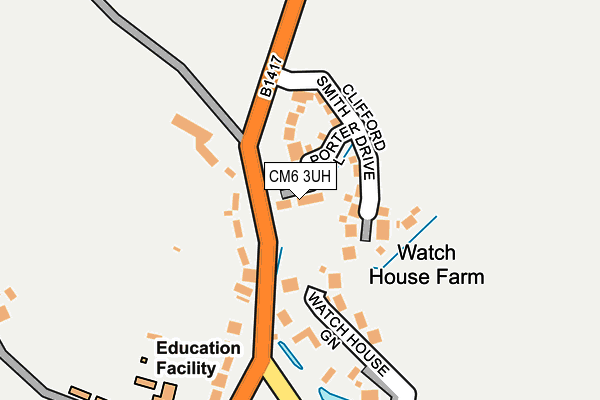 CM6 3UH map - OS OpenMap – Local (Ordnance Survey) CM6 3UH map - OS OpenMap – Local (Ordnance Survey)