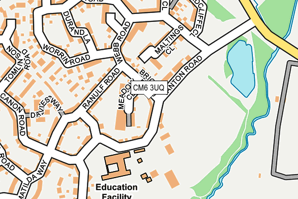 CM6 3UQ map - OS OpenMap – Local (Ordnance Survey) CM6 3UQ map - OS OpenMap – Local (Ordnance Survey)