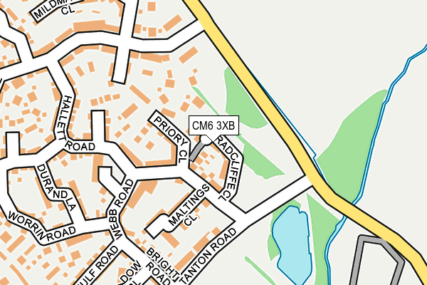 CM6 3XB map - OS OpenMap – Local (Ordnance Survey) CM6 3XB map - OS OpenMap – Local (Ordnance Survey)