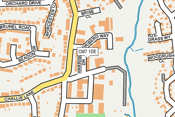CM7 1DE map - OS OpenMap – Local (Ordnance Survey) CM7 1DE map - OS OpenMap – Local (Ordnance Survey)