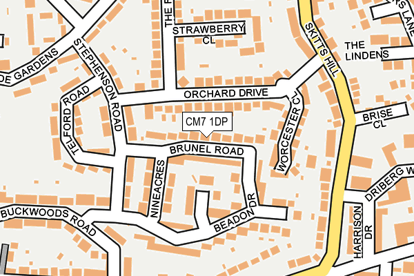 CM7 1DP map - OS OpenMap – Local (Ordnance Survey) CM7 1DP map - OS OpenMap – Local (Ordnance Survey)