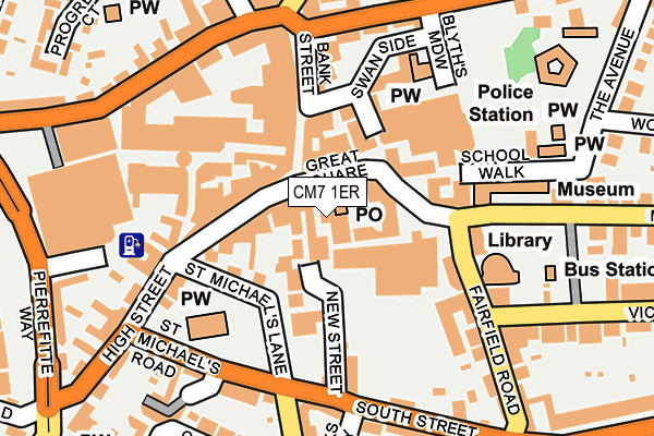CM7 1ER map - OS OpenMap – Local (Ordnance Survey) CM7 1ER map - OS OpenMap – Local (Ordnance Survey)