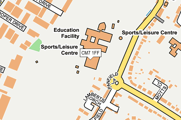CM7 1FF map - OS OpenMap – Local (Ordnance Survey) CM7 1FF map - OS OpenMap – Local (Ordnance Survey)