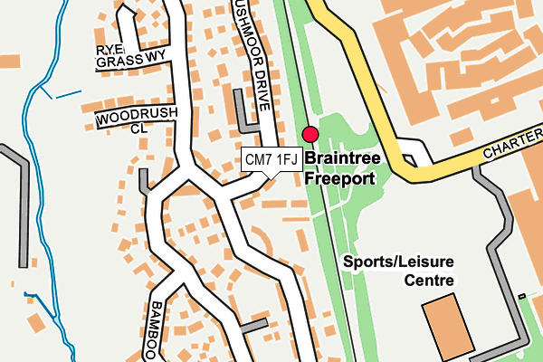 CM7 1FJ map - OS OpenMap – Local (Ordnance Survey)