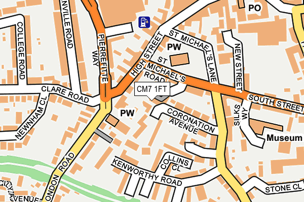 CM7 1FT map - OS OpenMap – Local (Ordnance Survey) CM7 1FT map - OS OpenMap – Local (Ordnance Survey)