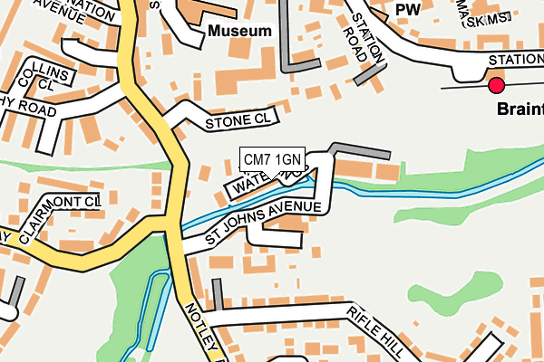 CM7 1GN map - OS OpenMap – Local (Ordnance Survey) CM7 1GN map - OS OpenMap – Local (Ordnance Survey)