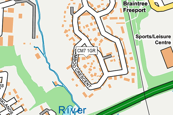 CM7 1GR map - OS OpenMap – Local (Ordnance Survey) CM7 1GR map - OS OpenMap – Local (Ordnance Survey)