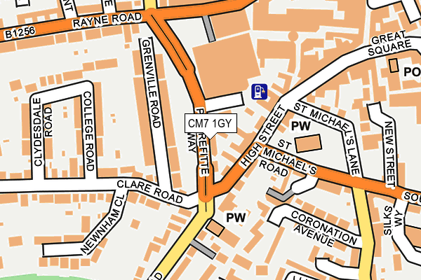 CM7 1GY map - OS OpenMap – Local (Ordnance Survey) CM7 1GY map - OS OpenMap – Local (Ordnance Survey)