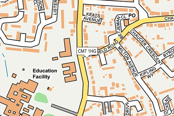 CM7 1HG map - OS OpenMap – Local (Ordnance Survey) CM7 1HG map - OS OpenMap – Local (Ordnance Survey)