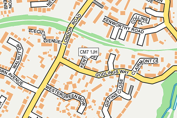 CM7 1JH map - OS OpenMap – Local (Ordnance Survey) CM7 1JH map - OS OpenMap – Local (Ordnance Survey)