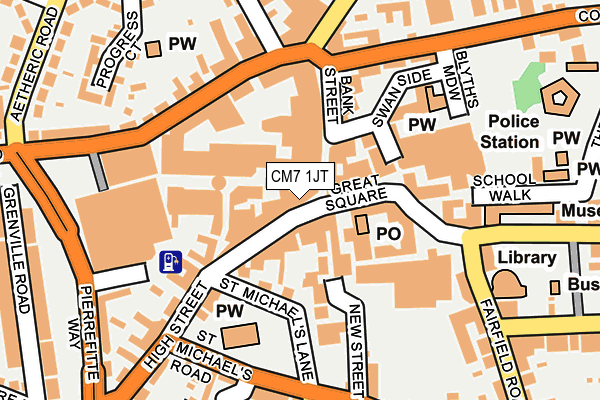 CM7 1JT map - OS OpenMap – Local (Ordnance Survey) CM7 1JT map - OS OpenMap – Local (Ordnance Survey)