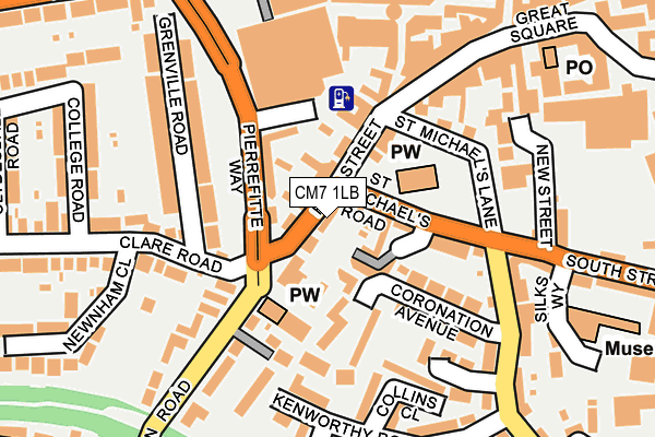 CM7 1LB map - OS OpenMap – Local (Ordnance Survey) CM7 1LB map - OS OpenMap – Local (Ordnance Survey)
